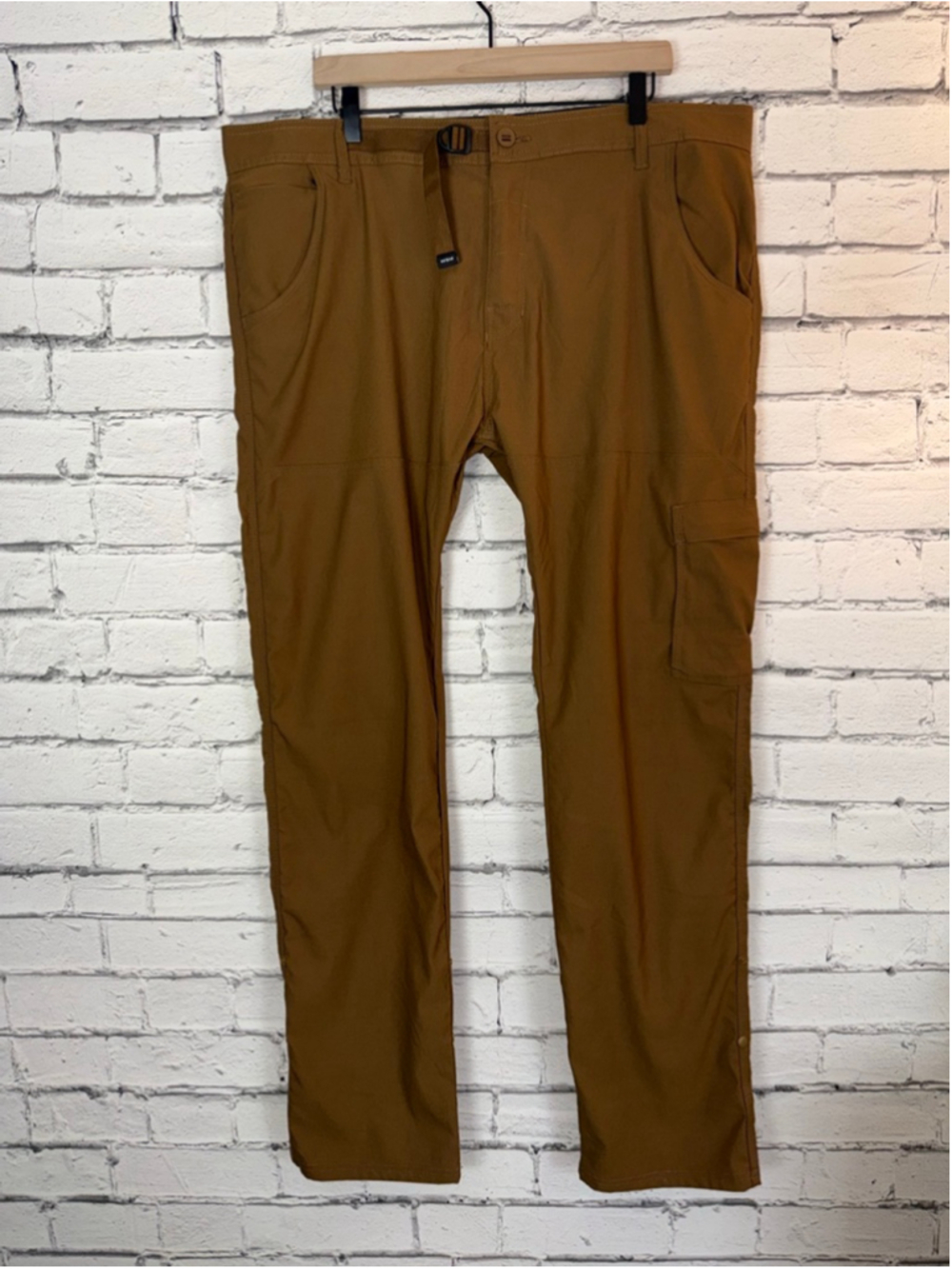 Men's Prana Pants size 40x34 Brown Stretch Zion Slim Cargo Pants Hiking Pants - Picture 2 of 16